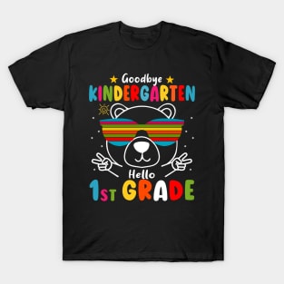 Goodbye kindergarten Graduation 2024 Hello 1st Grande Bear T-Shirt